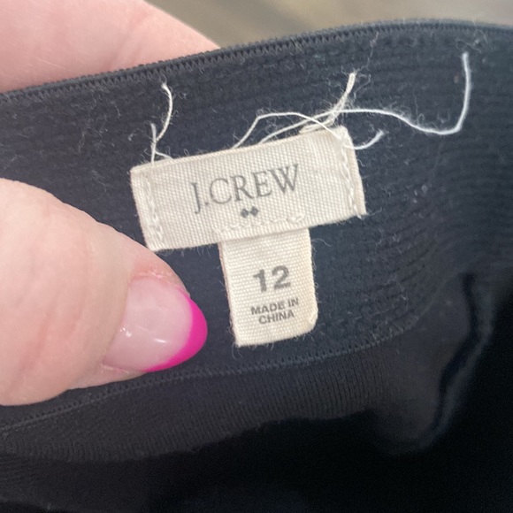 J. Crew Black Stretch Pants 12 GUC Skinny - Picture 5 of 7